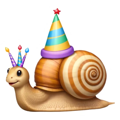 Snail celebrating birthday sticker