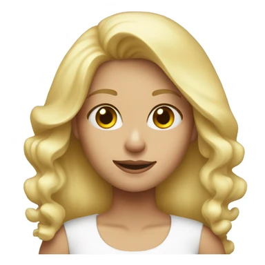 Blonde hair girl with Santa hat  sticker