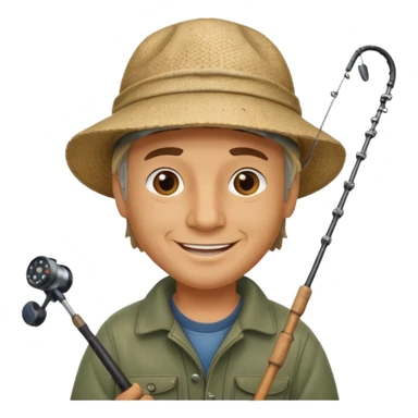 poisson pêcheur sticker