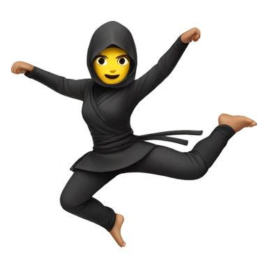 Woman kicking ninja sticker
