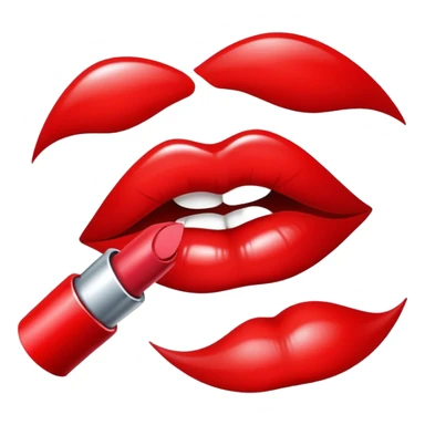 Lip stick kiss marking  sticker