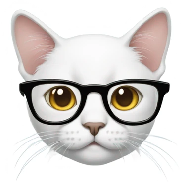 cat with glasses  sticker
