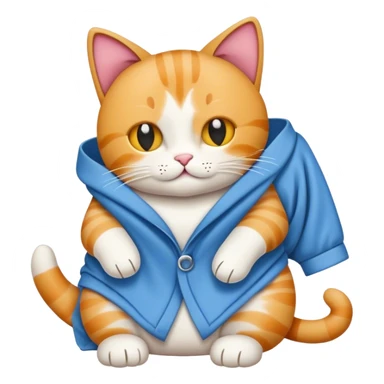 Cat folding clothes  sticker