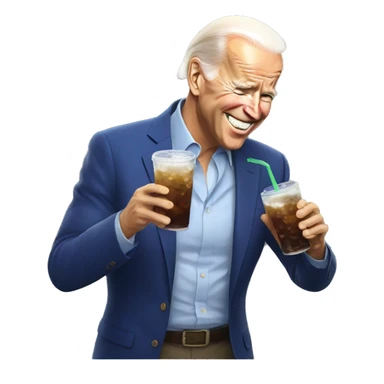 Joe Biden drinking soda sticker