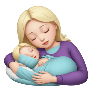 Pregnant girl sleeping sticker