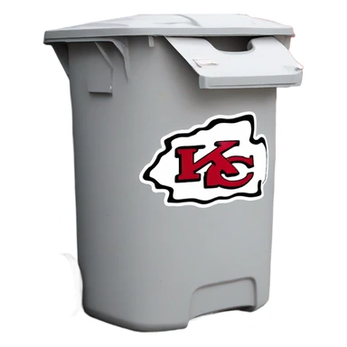 kansas city chiefs logo in the trash  sticker