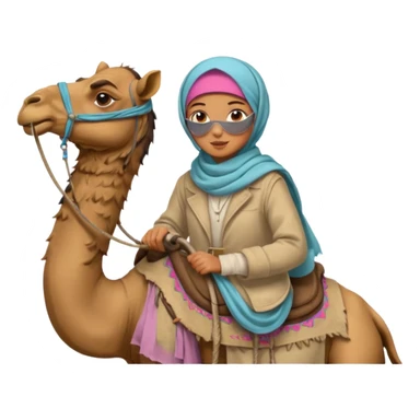 Desert Nomad Traveler with camel sticker