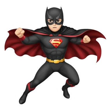 masked superhero vigilante with a cape sticker