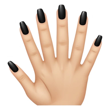 Black fingernail painting sticker