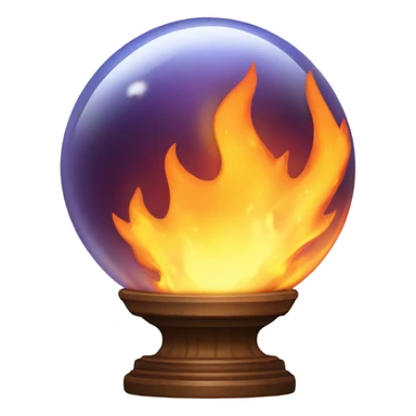 fortune telling ball in fire sticker