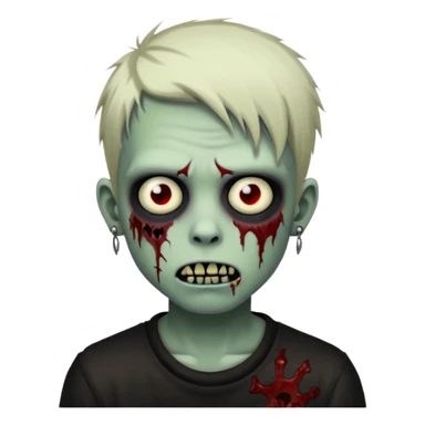emo boy zombie piercings sticker