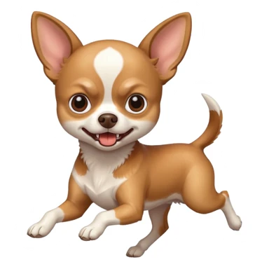 very angry chihuahua running sticker
