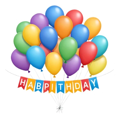 Happy birthday banner sticker