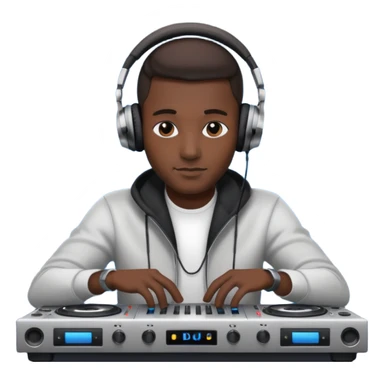 man dj with setup sticker
