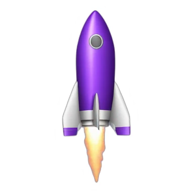 rocket purple sticker