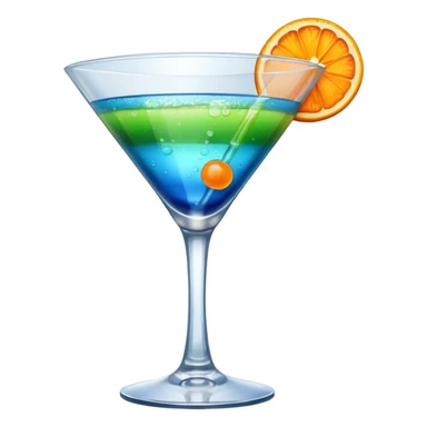 cocktail glass sticker