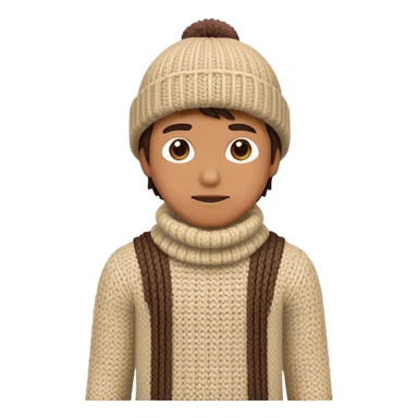man in wither outfit and knited hat full scale standing sticker