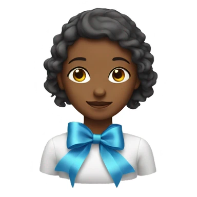 Girl with ribbons sticker