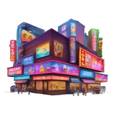  Neon lights in Tokyo  sticker