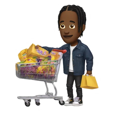 Travis Scott buying a product  sticker