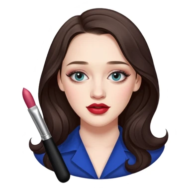 Kat Dennings doing make up sticker