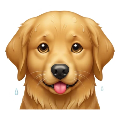 Golden retriever hungry sticker