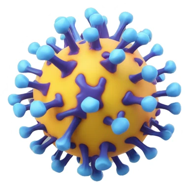Coronavirus 3d structure sticker