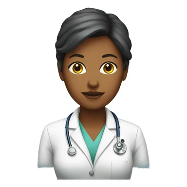 Woman doctor wih sticker