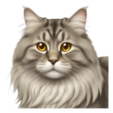 Siberian cat Grey with golden eyes sticker