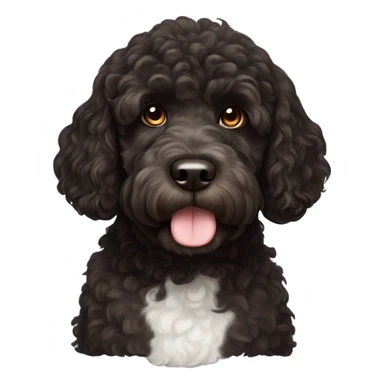 Dark brown Portuguese waterdog sticker
