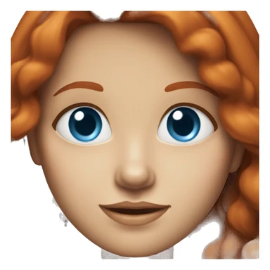 Redhead woman with blue eyes sticker