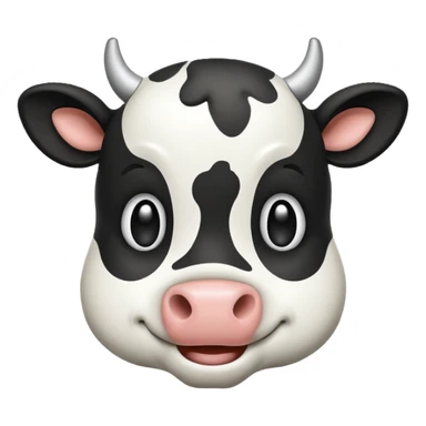 retro cow emoji  sticker