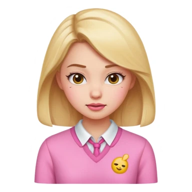 Baddie preppy aesthetic cute sassy emoji sticker