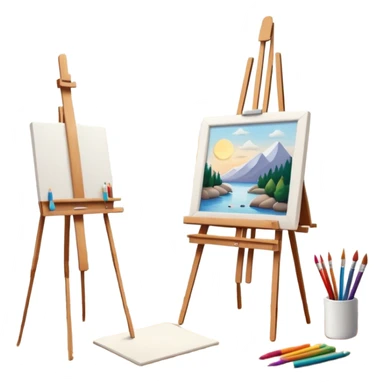 white wood room (cozy art studio) sticker