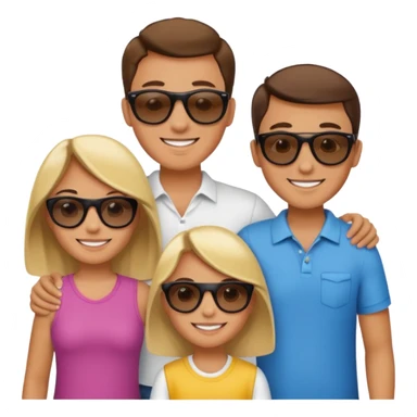  group of young family members chilling  sticker