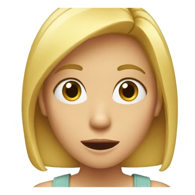 Blond girl surprised sticker