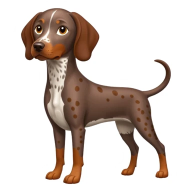 orange spotted german short haired pointer small tail sticker