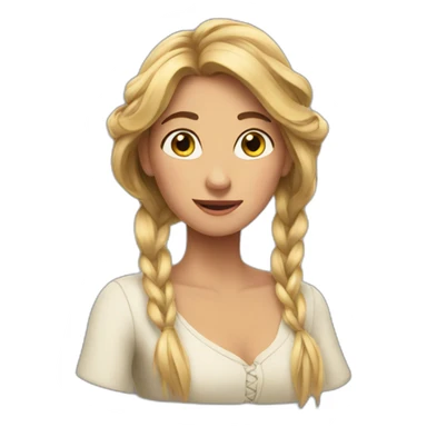 women tangled sticker