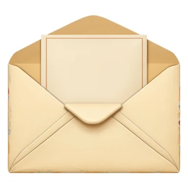 Cream-colored Letter Envelope  sticker