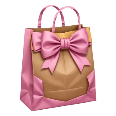 Bolsa de papel con manija y coquette sticker