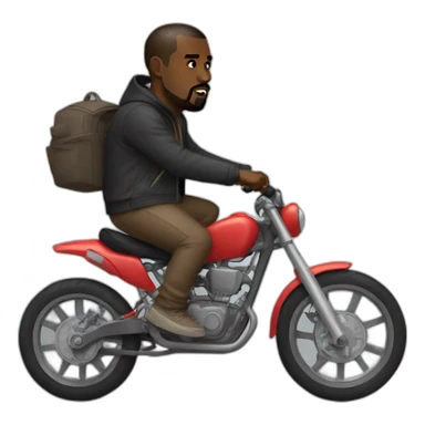 Kanye west on a bike sticker
