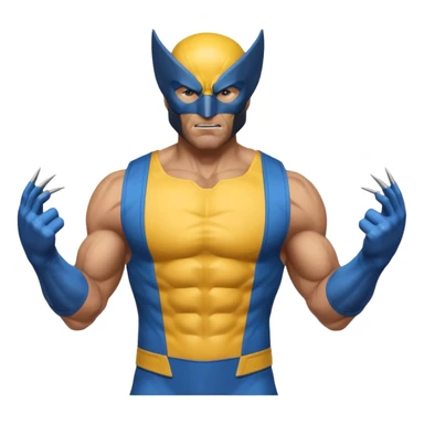 wolverine marvel superhero full mask upper body shot sticker