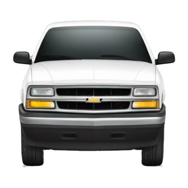 White 1996 Chevy s10 sticker