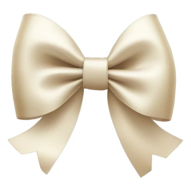 white and beige biggest satin bow sticker