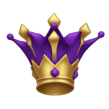 Purple And Gold Jester Crown sticker