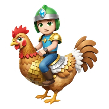 Chicken jockey from Minecraft sticker