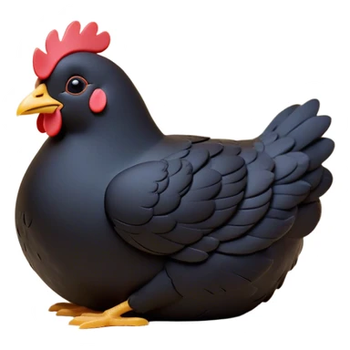 Meme-Worthy Cute Sleeping Black Chicken Portrait Emoji, Head resting peacefully with a contented smile, showcasing a delightfully compact build and a luxuriously soft black plumage, eyes shut in a serene, restful nap, Simplified yet hilariously adorable features, highly detailed, glowing with a soft, drowsy light, high shine, relaxed and utterly lovable, stylized with an air of playful laziness, bright and heartwarming, soft glowing outline, capturing the essence of a comically sleepy chicken, so meme-worthy it feels like it could instantly become the next viral sensation of adorable slumber! sticker