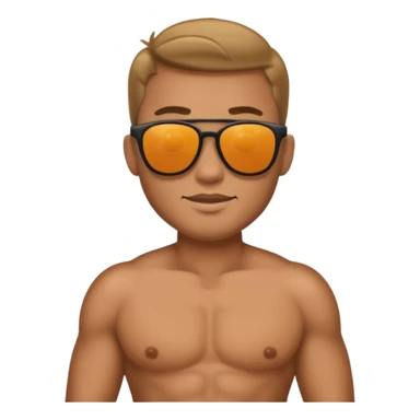 tatooto guy bulky body in men holders with sun glass sticker