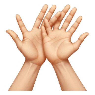 two hands almost touching, inspired by Michelangelo's Creation of Adam, focus on the hands sticker