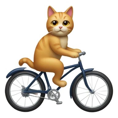 Cat riding a bike  sticker